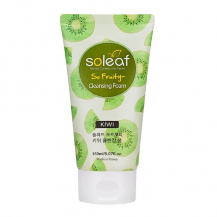 Пенка для лица очищающая с киви SOLEAF So Fruity Cleansing Foam