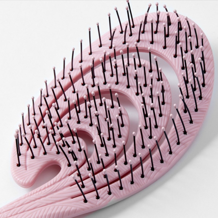 Расческа для волос гибкая Solomeya Flex Bio Hair Brush Pink Wave