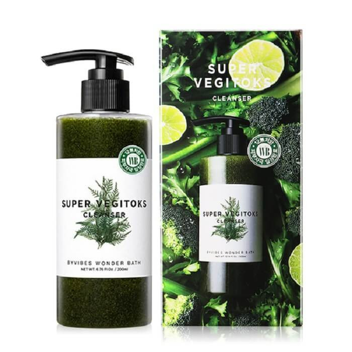  Очищающий детокс-гель Chosungah By Vibes Wonder Bath Super Vegitoks Cleanser Green