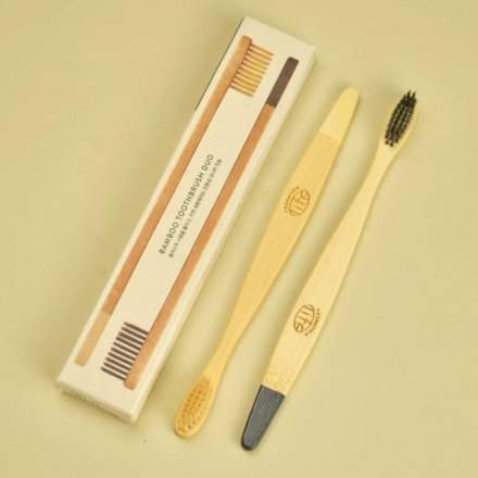 Зубные щётки бамбуковые Aromatica Bamboo Toothbrush Duo, 2 шт