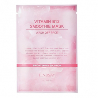 Маска-смузи для лица витаминная смываемая Lindsay Vitamin B12 Smoothie Mask Wash Off Pack