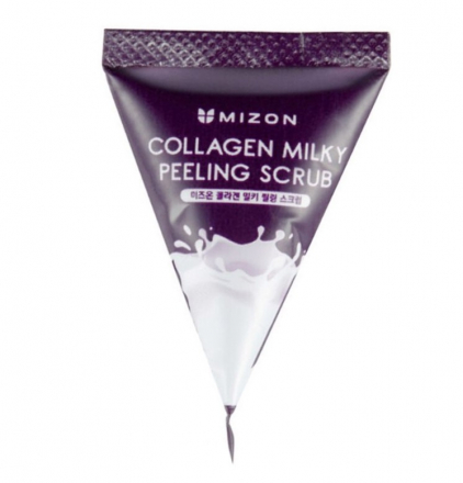 Скраб для лица с экстрактом молочного белка и гидролизированным коллагеном Mizon Collagen Milky Peeling Scrub