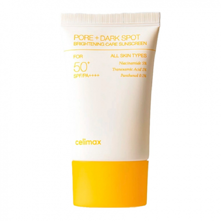 Солнцезащитный крем осветляющий Celimax Pore+Dark Spot Brightening Care Sunscreen SPF50+ PA++++ 