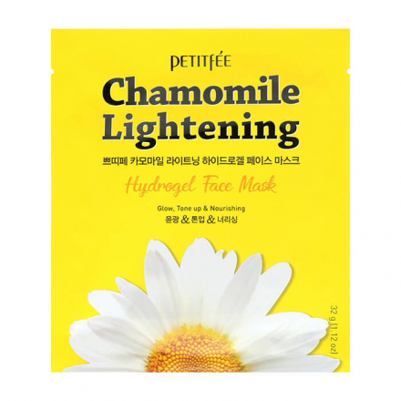Гидрогелевая маска для лица с ромашкой Petitfee Chamomile Lightening