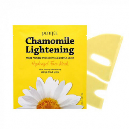 Гидрогелевая маска для лица с ромашкой Petitfee Chamomile Lightening
