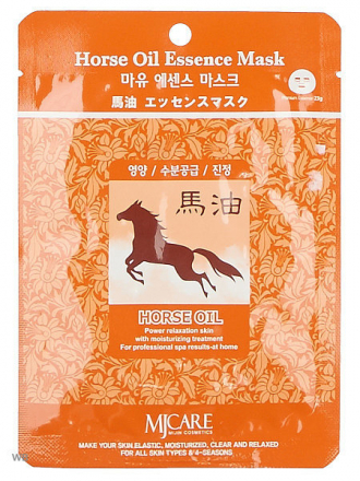 Маска тканевая для лица с конским жиром MJ CARE Horse Oil