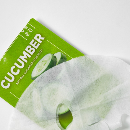 Маска тканевая с экстрактом огурца The Saem Natural cucumber Mask Sheet