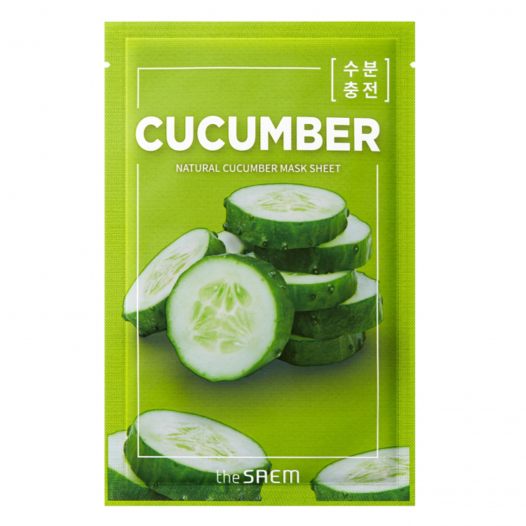 Маска тканевая с экстрактом огурца The Saem Natural Cucumber Mask Sheet