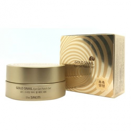 Патчи с экстрактом муцина улитки для век THE SAEM Gold Snail Eye Gel Patch Set, 60 шт