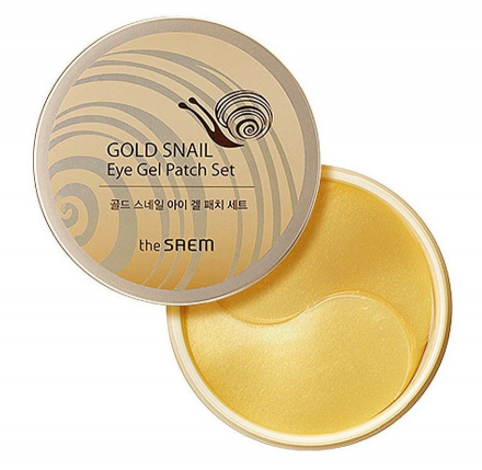 Патчи с экстрактом муцина улитки для век THE SAEM Gold Snail Eye Gel Patch Set, 60 шт