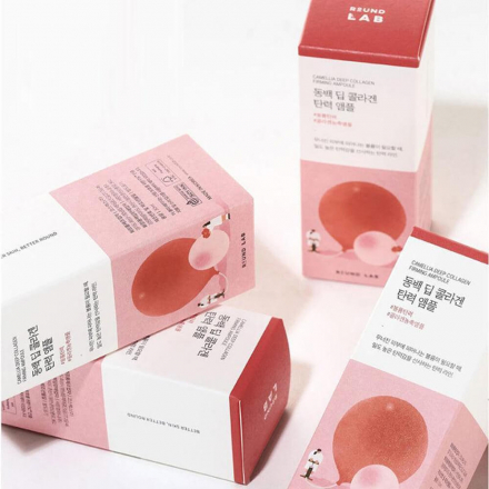 Сыворотка для лица укрепляющая с коллагеном и камелией Round Lab Camellia Deep Collagen Firming Ampoule