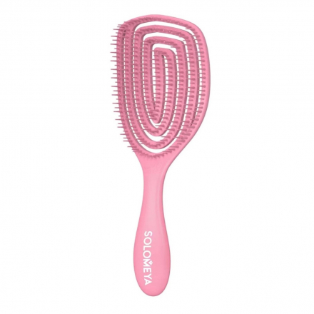 Расческа для сухих и влажных волос с ароматом клубники Solomeya Wet Detangler Brush Oval Strawberry