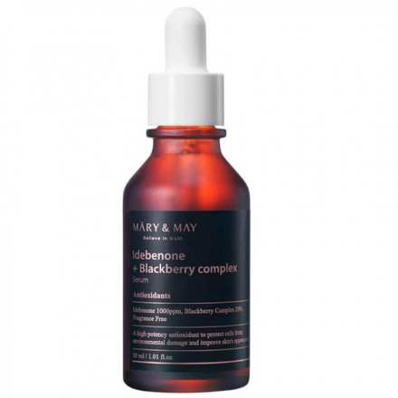 Сыворотка для лица с идебеноном Mary&amp;May Idebenone + Blackberry Complex Serum