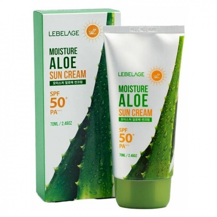 Солнцезащитный крем для лица и тела с алоэ Lebelage Moisture Aloe Sun Cream SPF50+ PA+++ 