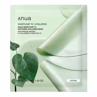 Гидрогелевая маска успокаивающая с хауттюйнией Anua Heartleaf 70 Soothing Collagen Mask