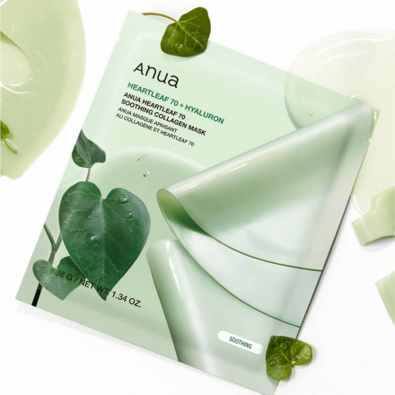 Гидрогелевая маска успокаивающая с хауттюйнией Anua Heartleaf 70 Soothing Collagen Mask