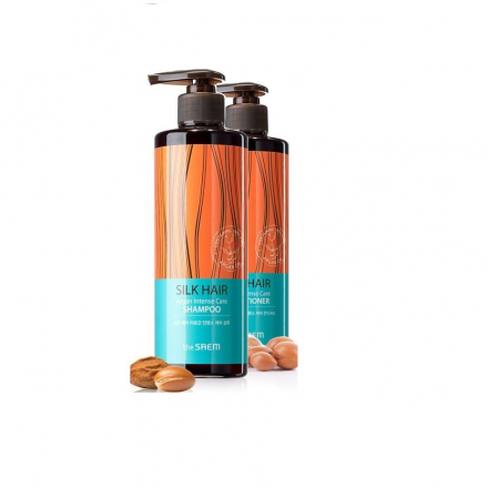 Шампунь для волос с арганой The Saem Silk Hair Argan Intense Care Shampoo