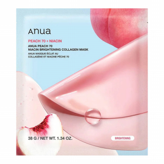 Гидрогелевая маска осветляющая с персиком Anua Peach 70 Niacin Brightening Collagen Mask