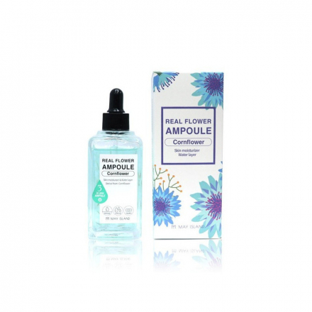Сыворотка увлажняющая с лепестками василька MAY ISLAND Real Flower Ampoule Cornflower