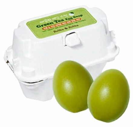 Мыло для умывания Holika Holika Smooth Skin Green tea Egg Soap