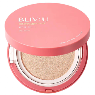 Кушон солнцезащитный коллагеновый Bliv:U Collagen Bouncing Sun Cushion Spf50+ Pa++++