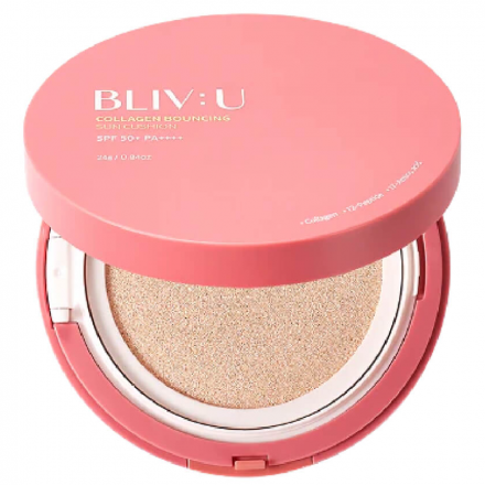 Кушон солнцезащитный коллагеновый Bliv:U Collagen Bouncing Sun Cushion Spf50+ Pa++++