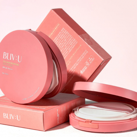 Кушон солнцезащитный коллагеновый Bliv:U Collagen Bouncing Sun Cushion Spf50+ Pa++++